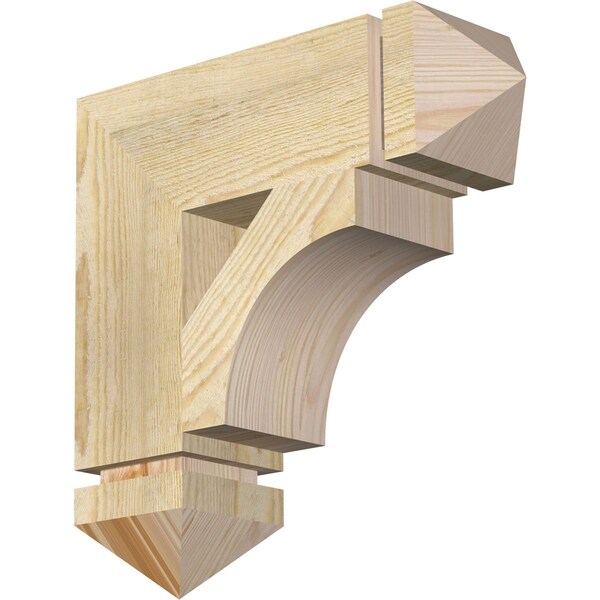 Ekena Millwork Westlake Arts & Crafts Rough Sawn Bracket, Douglas Fir, 4"W x 14"D x 14"H BKT04X14X14WTL03RDF - main